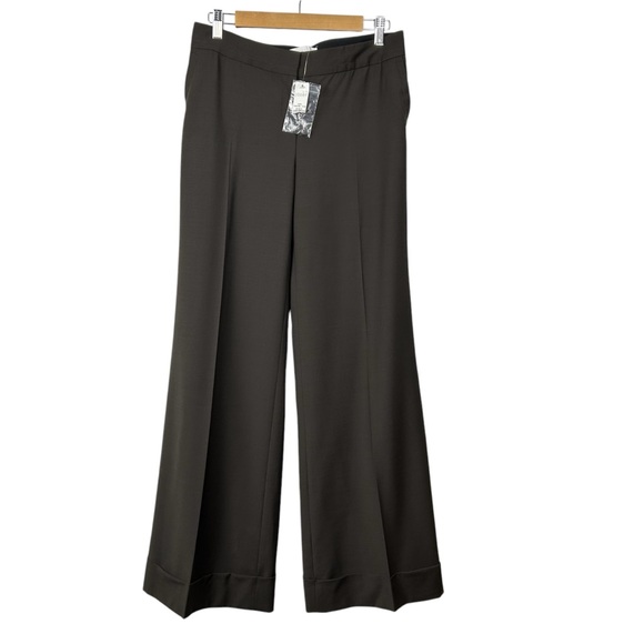 Josef Pants - JOSEF NWT Lightweight Wool Blend Canadian Made Wide Leg Pants, Brown, Size 6